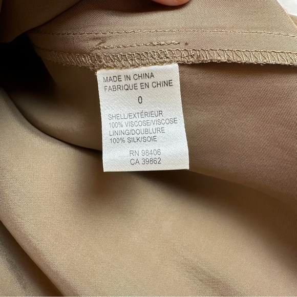 Theory taupe fit and flare belted dress (sz 0) - Picture 2 of 9